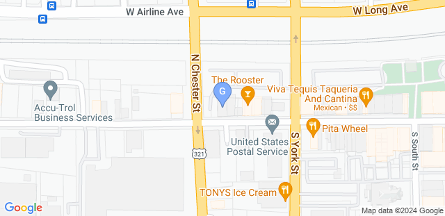 Map to Gaston Jiujitsu Academy